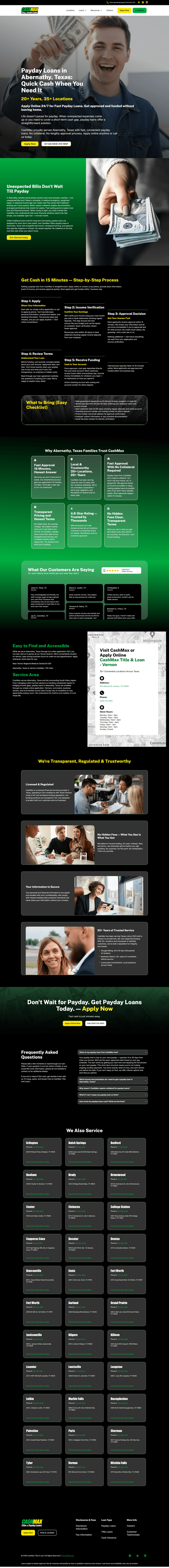 Cashmax — Payday Loans Abernathy, TX (full page)