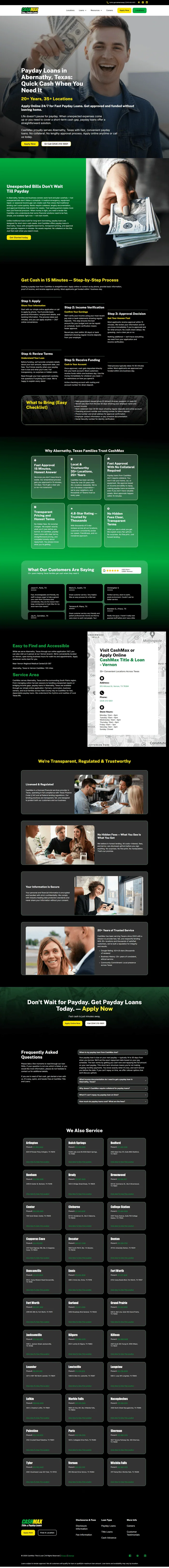 Cashmax, Payday Loans Abernathy, TX (full page)